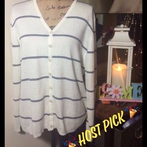 🎉Host Pick🎉Worthington White/Black Cardigan